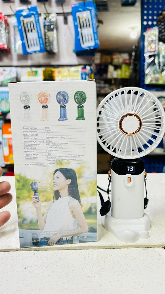 Digital Display kids portable mini fan