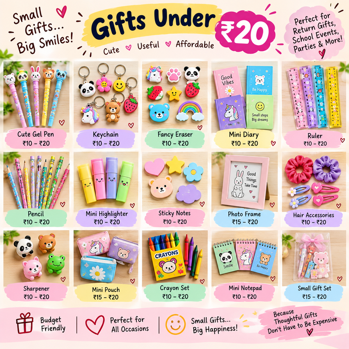 Gift Ideas Under Rs20