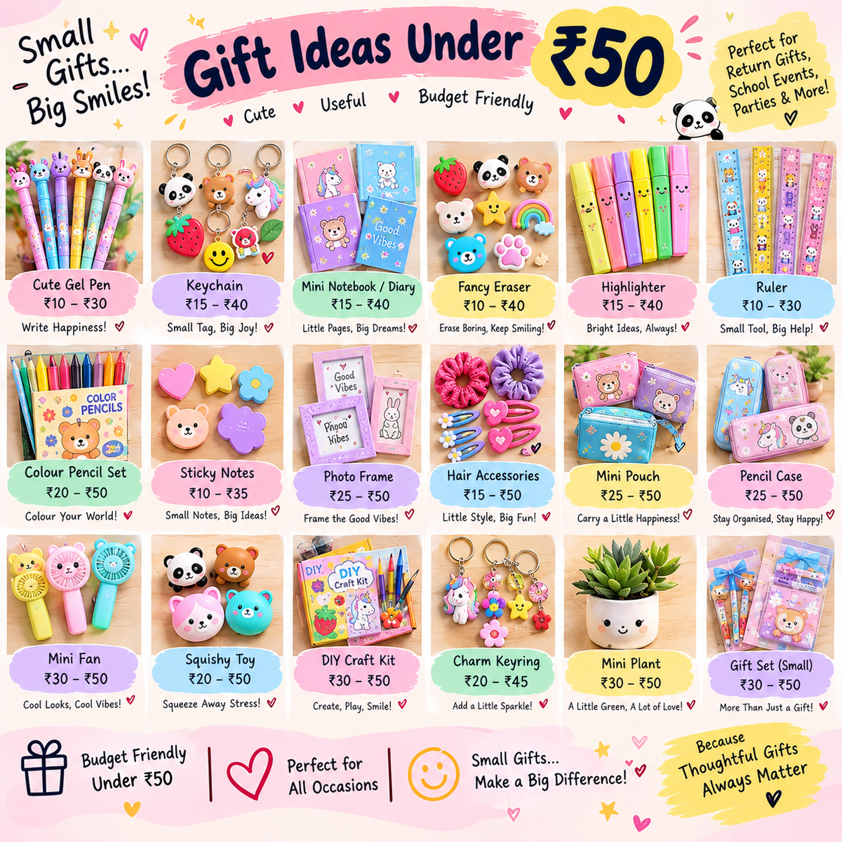 Gift Ideas Under Rs 50