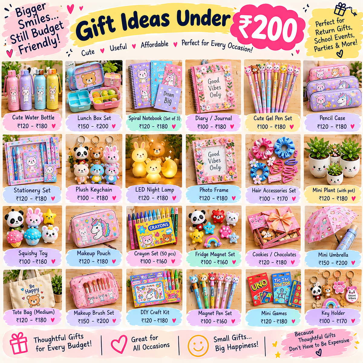 Gift Ideas Under Rs 200