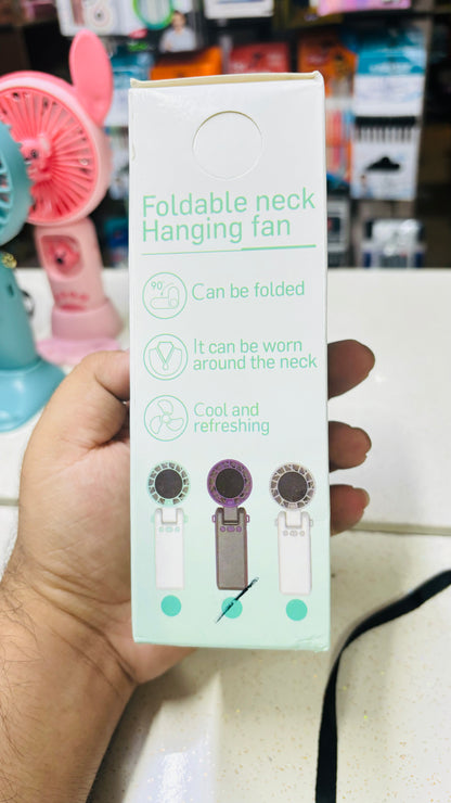 Foldable neck Hanging Fan