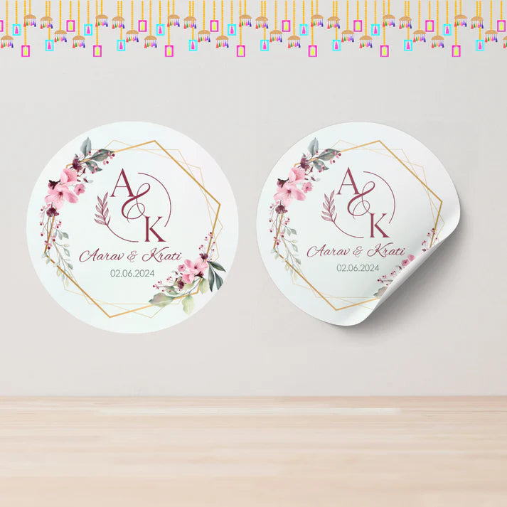 Bohemian Dreamcatcher Wedding Sticker - Customized Text for Invites & Gifts