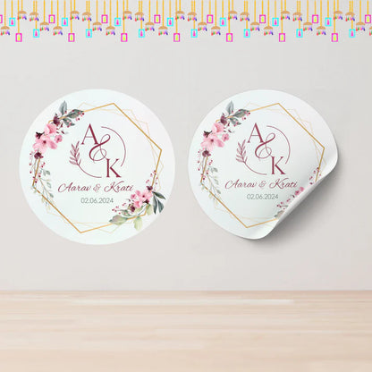 Bohemian Dreamcatcher Wedding Sticker - Customized Text for Invites & Gifts