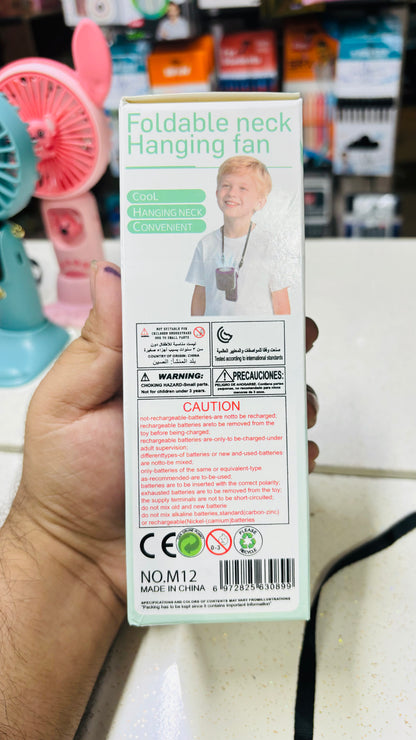 Foldable neck Hanging Fan