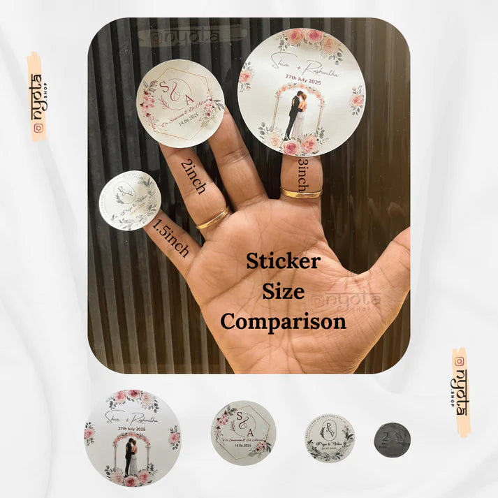 Bohemian Dreamcatcher Wedding Sticker - Customized Text for Invites & Gifts