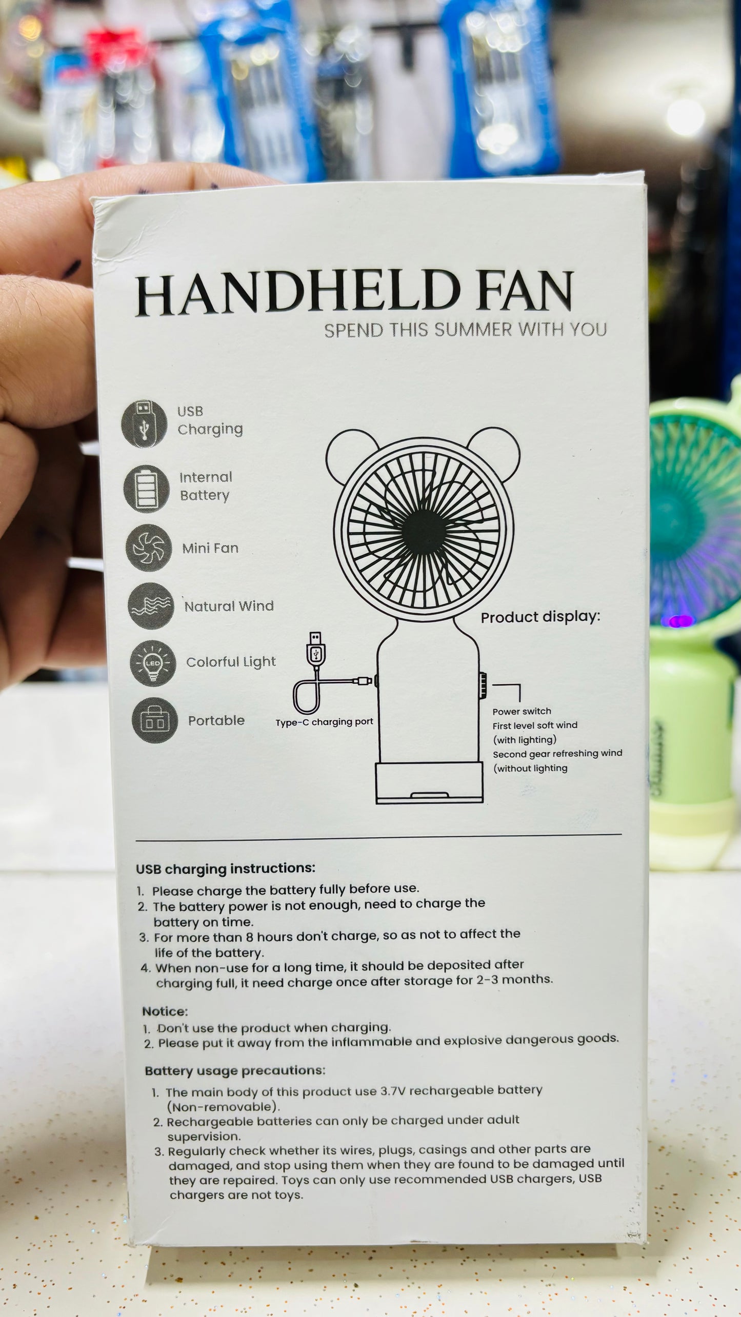 Handheld Fan kids Fan