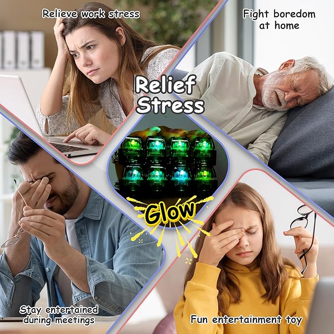 Keyboard Fidget Toys for Adults Keyboard Clicker with LED Light Keychain