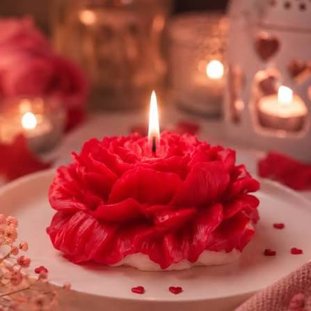 Rose Candle with Fragnance.