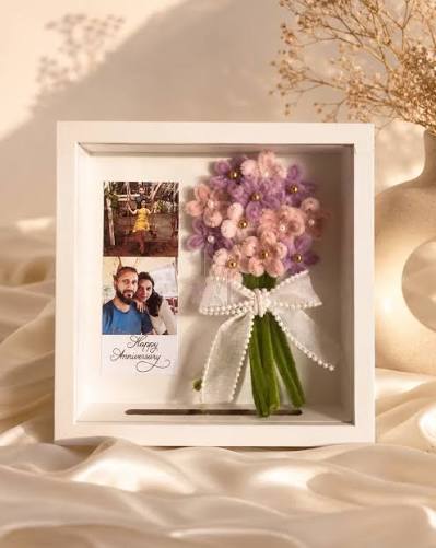 Handmade Pipecleaner Shadow Box Frame For Decor
